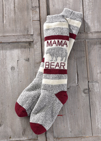 Mama Bear Sherpa Slipper Sock