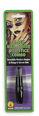 Black Nail Polish & Lipstick Combo