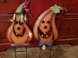 Metal Sassy Pumpkin Halloween Decor