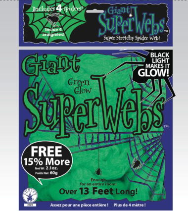 Spider Webs-Green Glow
