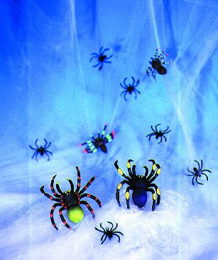 Rubber Spiders with Web