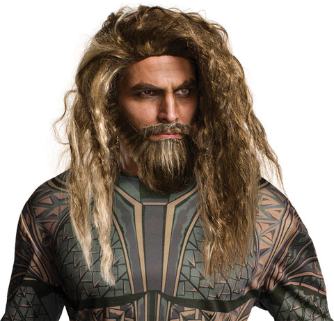Aquaman Beard & Wig Set-Adult
