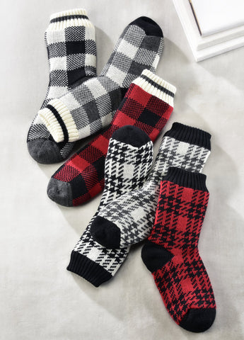 Plaid Sherpa Socks