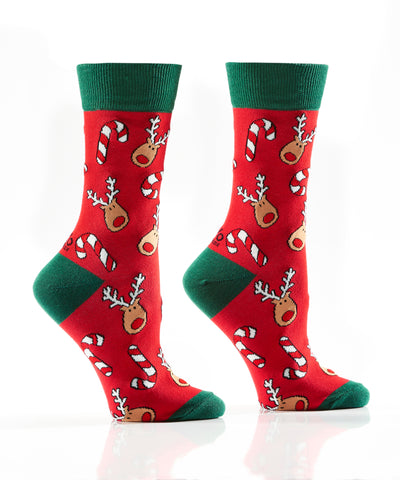 Silly Socks Sweet Rudolph Christmas-Womens
