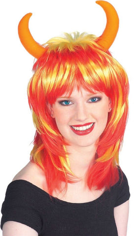 Bicolor Wig with Horns