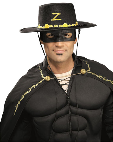 Zorro Hat & Eye Mask Kit-Adult