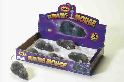 Wind Up Furry Gray Mouse