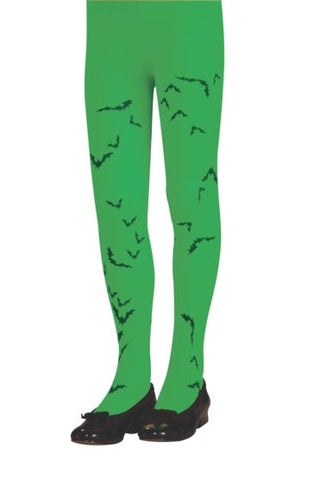 Bat Tights in Lime Green-Child