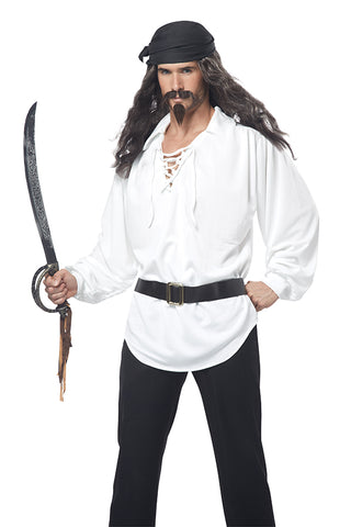 Pirate Wig Moustache and Chin Patch-Adult