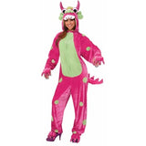 Onesie Hot Pink Monster-Adult Costume