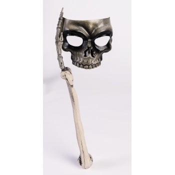 Skull Mask with Bone Handle-Adult