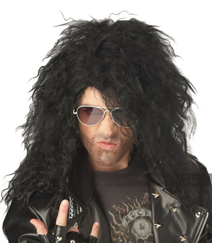 Heavy Metal Rocker Wig-Black