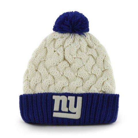 NY Giants Cable Knit Hat-Womens