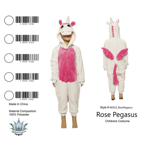 Onesie Rose Pegasus-Child Costume