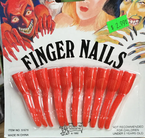 Red Finger Nails-Adult