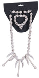 Skull & Bones Necklace & Bracelet Combo